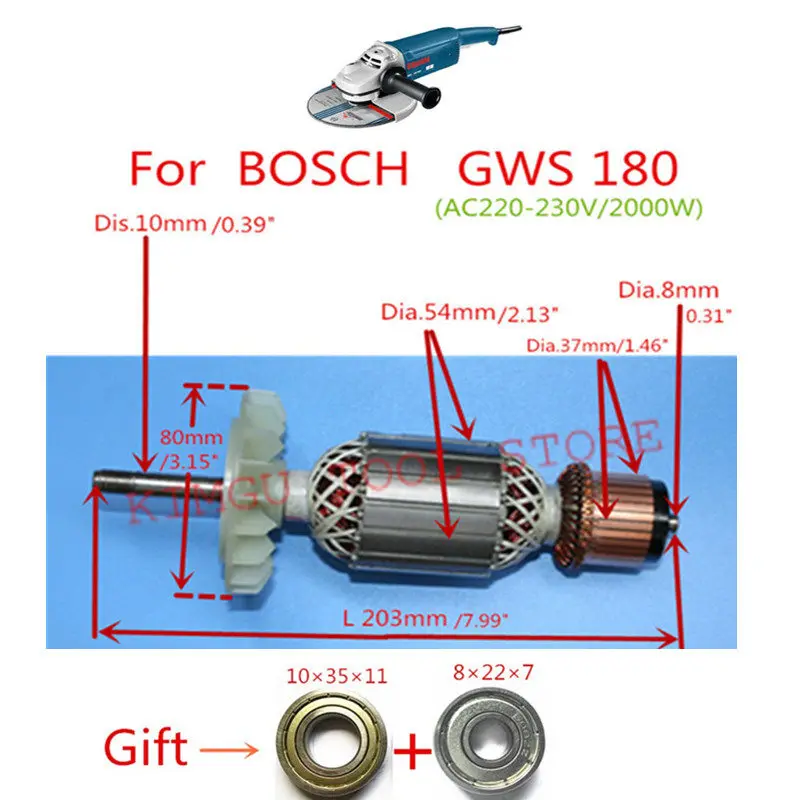 Interruttore Grilletto Per Smerigliatrice Angolare Bosch - Ricambio Originale Per Modelli GWS20-180 E GWS20-230 - Foto 11