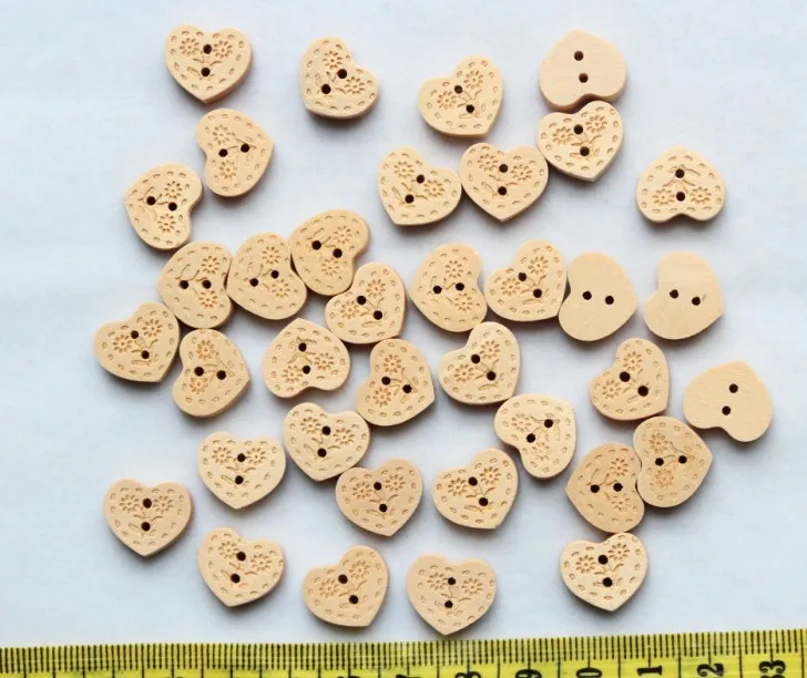 500pcs Natural Wood Wooden Heart Shaped floral carved Sewing Buttons 16mm laser cut engraved unvarnished D25 6pcs set wood flat drill sets 10mm 12mm 16mm 18mm 20mm 25mm paddle flat wood boring drill bit set power tools with hex shank