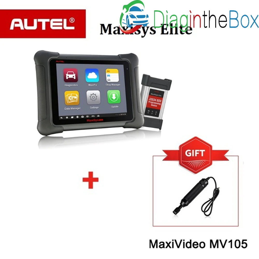 Autel MaxiSYS Elite диагностический инструмент и ECU программный сканер с J2534 смотровой