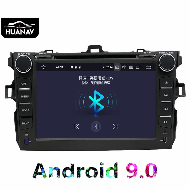 Автомобильный DVD плеер Android 9 0 с GPS навигацией для Toyota Corolla 2007 2013 мультимедийный