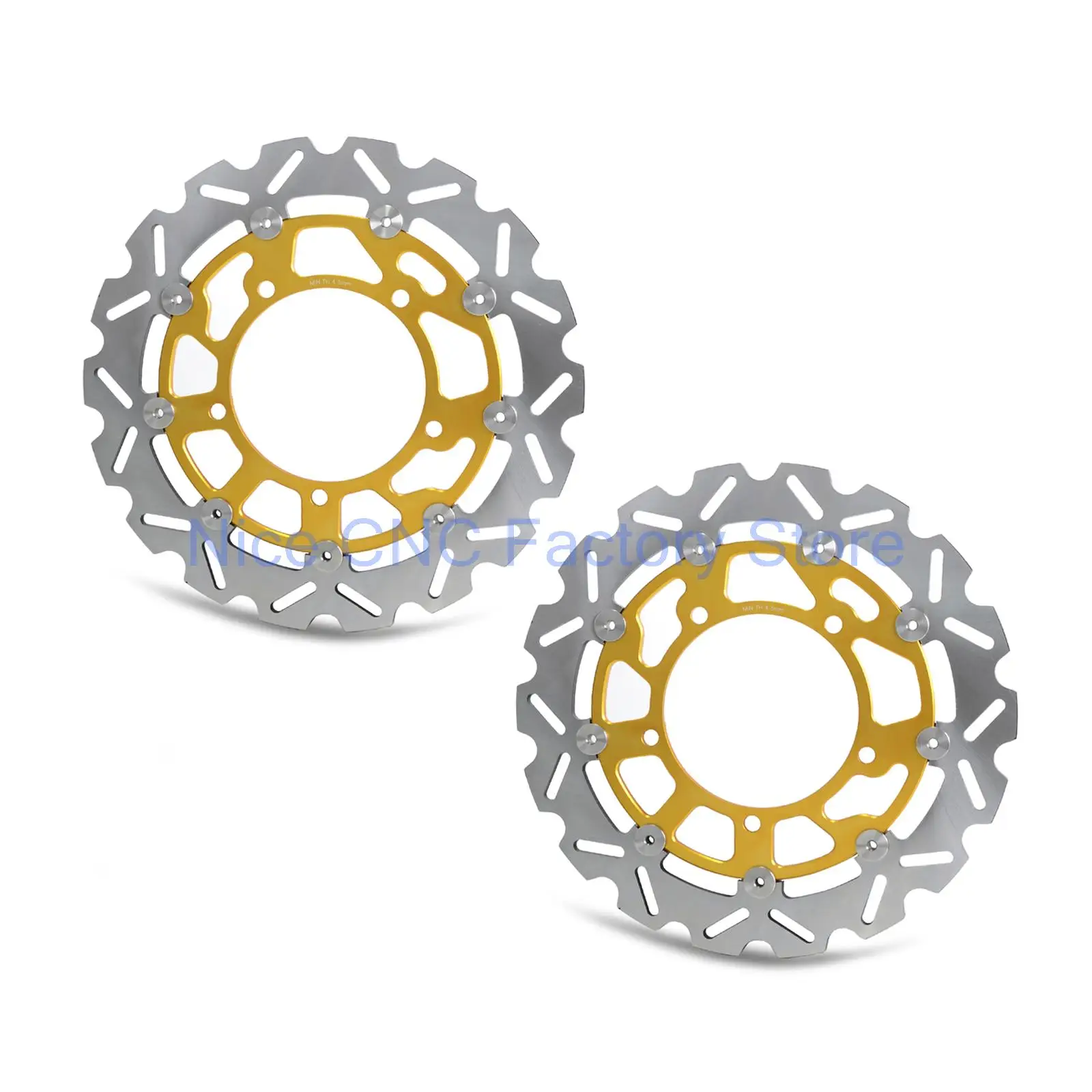 2 Pcs Front Brake Disc Rotor For Suzuki GSX1300 RK8/RK9/RL0/RL1/RL2/RL3 Hayabusa 1300 2008-2013 B-King new 1 pcs motorcycle rear brake rotor disc braking disk for suzuki b king bking 1300 2008 2010 gsx1300r gsx 1300r hayabusa 2008 2011