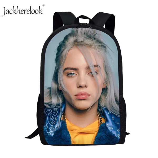 Jackhereliok Billie Eilish школьные рюкзаки для детей Женский школьный рюкзак для подростков девочек коробка для ручек и карандашей чехол школьные принадлежности сумка для книг - Цвет: HK805C