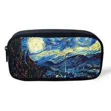 

Van Gogh famous painting Cool Kids Pencil Case Women Makeup Bag Cosmetics Cases Pen Box For School Stationery Pencil Bags Holder