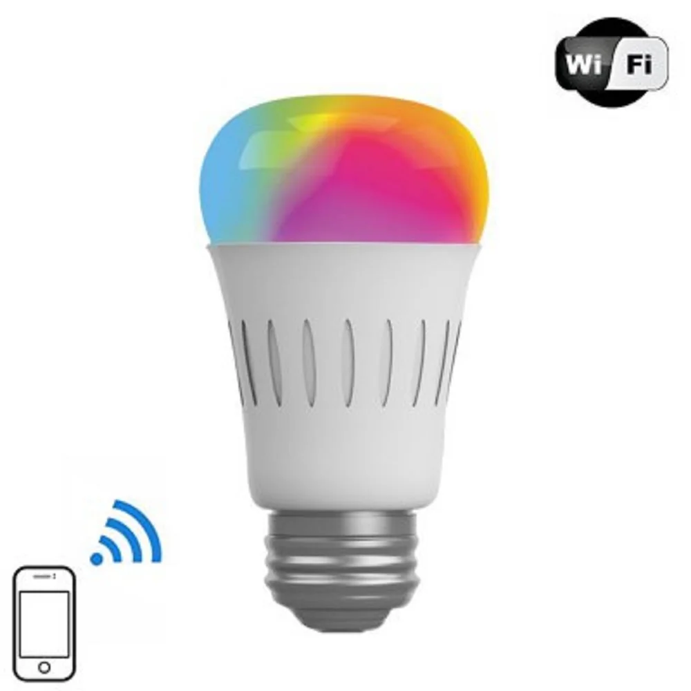 

AC100 - 240V 6W Wireless WiFi Color Changing Smart E27 RGBW LED Bulb App Control for IOS and Android 2.3.3+ Smartphones