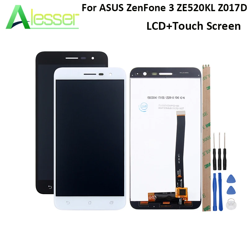 

Alesser For ASUS ZenFone 3 ZE520KL Z017D LCD Display And Touch Screen Screen Digitizer Assembly Replacement +Tools And Adhesive
