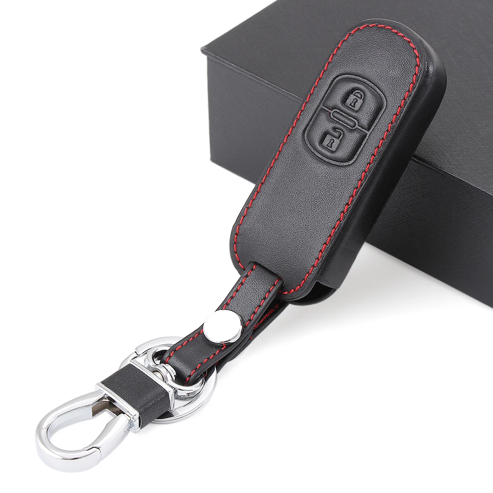 Genuine leather Car key chain key Cover Fit For Mazda 3 mazda 6 CX 5 CX