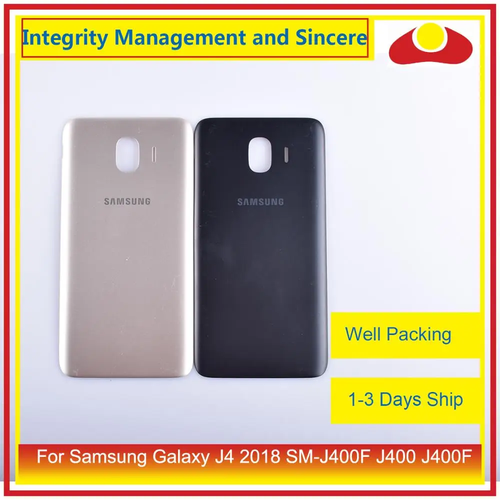 10 шт./лот для Samsung Galaxy J4 2018 SM-J400F J400 J400F корпус батарейный отсек задняя крышка замена