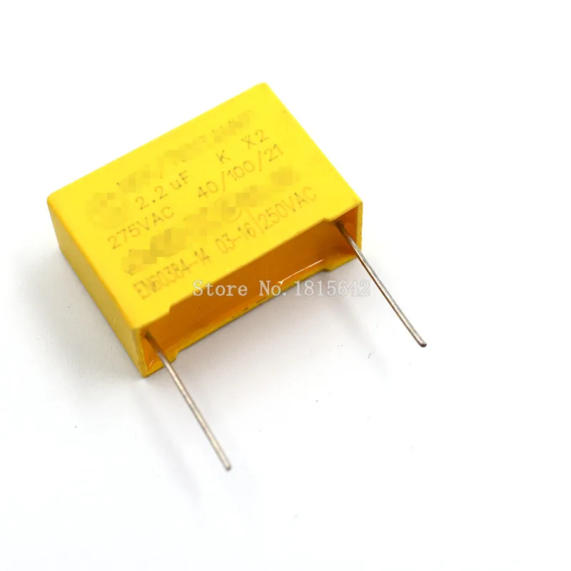 

5PCS/LOT Safety Capacitor 275VAC 225 2.2UF 275V Pitch 27mm Polypropylene Film Capacitor Capacitance