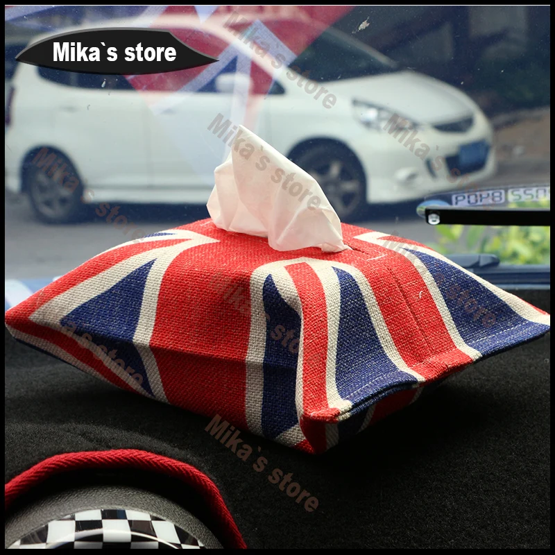 Новый стиль автомобиля ~ для MINI Cooper клетчатая красная тканевая сумка Union Jack mini R55 R56