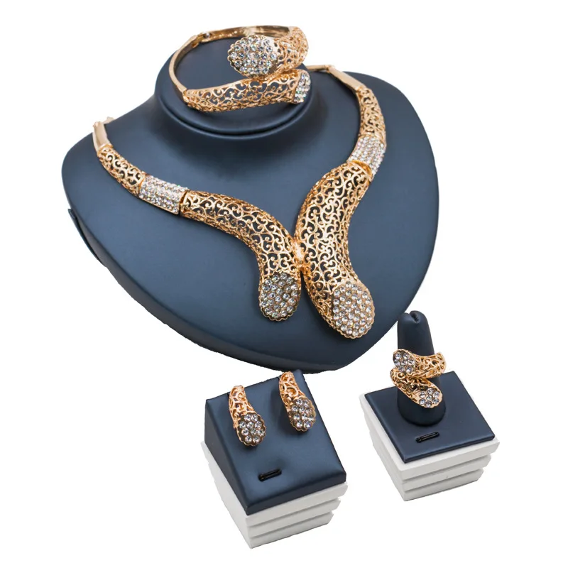

2017 Hot African Costume Jewelry Niggerian Beads Jewellery Set Wedding Party Free Shipping