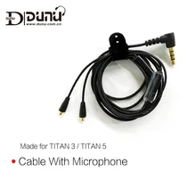 DUNU Original Cable With Microphone for Earphone TITAN3 TITAN5 3.5MM 1.2M