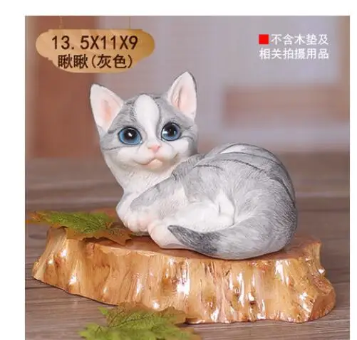Не деревянные сиденье Cat домашний декор творческий подарок ремесла украшения милые животные смолы - Цвет: Светло-желтый