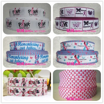 

Q&N ribbon 7/8inch 22mm peace health autism awareness printed grosgrain ribbon 50yds/roll free shipping for hair bow headband