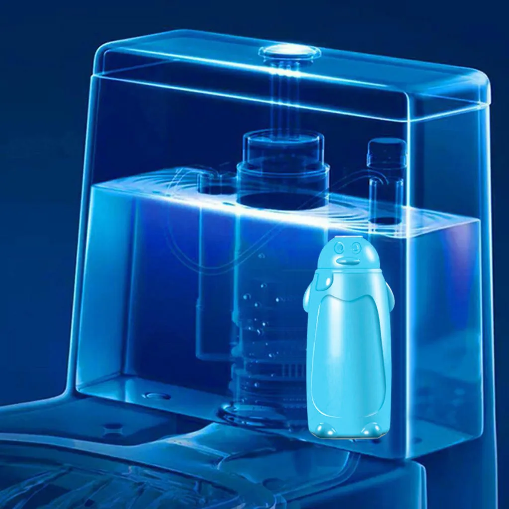 Потрясающий автоматический очиститель для туалета, Волшебная смывная бутылка, помощник, синий пузырь, товары для уборки дома