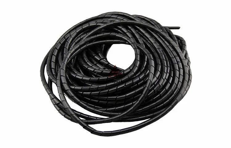 3d принтер RepRap огнестойкий 15 м длина ID 6 мм черный спиральный обмоточный кабель обмотки кабеля обмотки трубы обмотки ленты