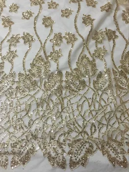 

Nice looking design hand glued print glitter tulle african India dress fabric Jolin-41335 for sawing /fashion design