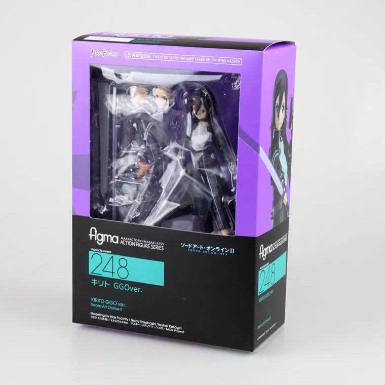 Аниме меч искусство онлайн киригая Наруто Figma 248 Kirito ПВХ экшн фигурка