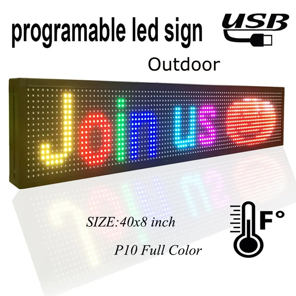 P10 RGB led Scrolling display message board/Outdoor full color LED display/ Support computer USB programmablefor led signs