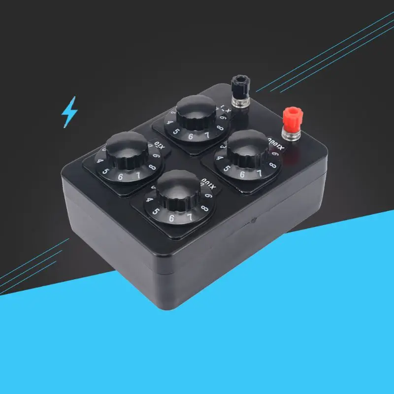  0-9999 Ohm Simple Resistance Box Precision Variable Decade Resistor Teaching Instrument - 33030654338