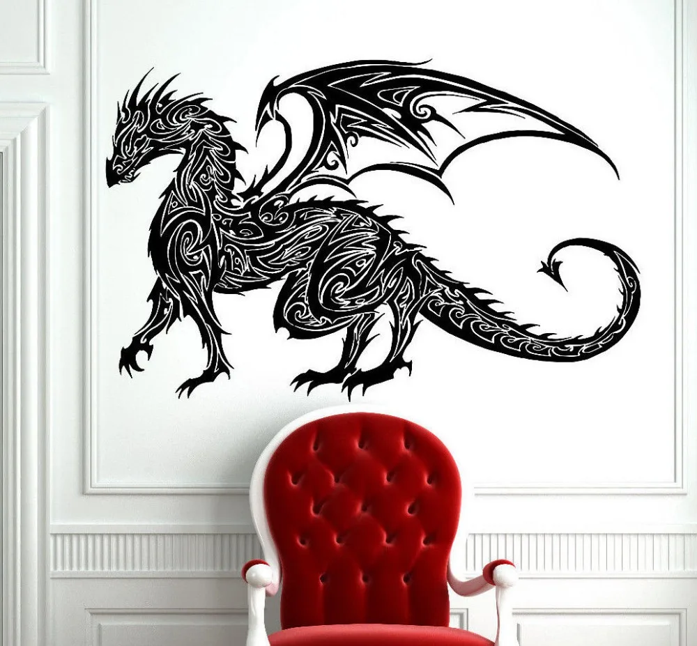 font b Tribal b font Tattoo Classic Chinese font b Dragon b font Wall Decal