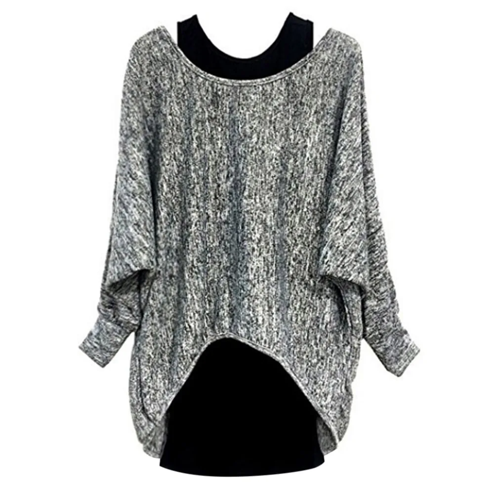 

Rosegal Plus Size T-Shirt Women O Neck Batwing Sleeve High Low Long T Shirt T-shirts Fall Female Pullovers Ladies Clothes 5XL