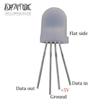 

Mokungit 10Pcs WS2811 APA106 P9823 F5 5mm F8 8mm Round RGB LED chipset Full color LED Chip 5V Pack