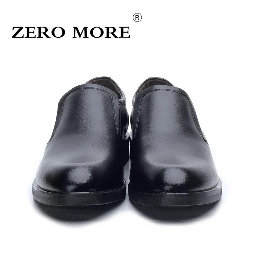 ZERO MORE Slip On Men Shoes Split Leather Casual Fashion Pointed Toe Loafers Men Dress Business Solid Formal Men's Shoes Black ZERO MORE Slip On Men Shoes Split Leather Casual Fashion Pointed Toe Loafers Men Dress Business Solid Formal Men's Shoes Black