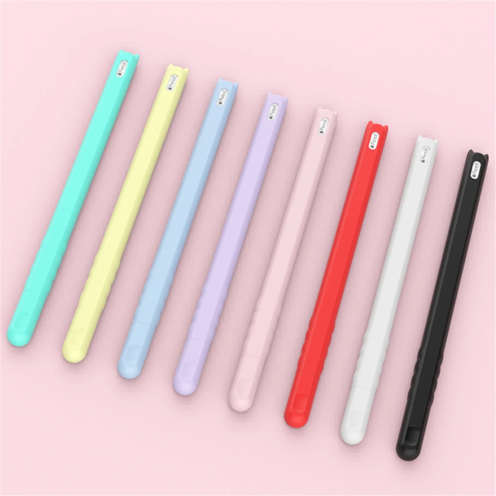 Модный мягкий силиконовый чехол держатель для Apple Pencil 2 iPad Pro полный защитный wtih