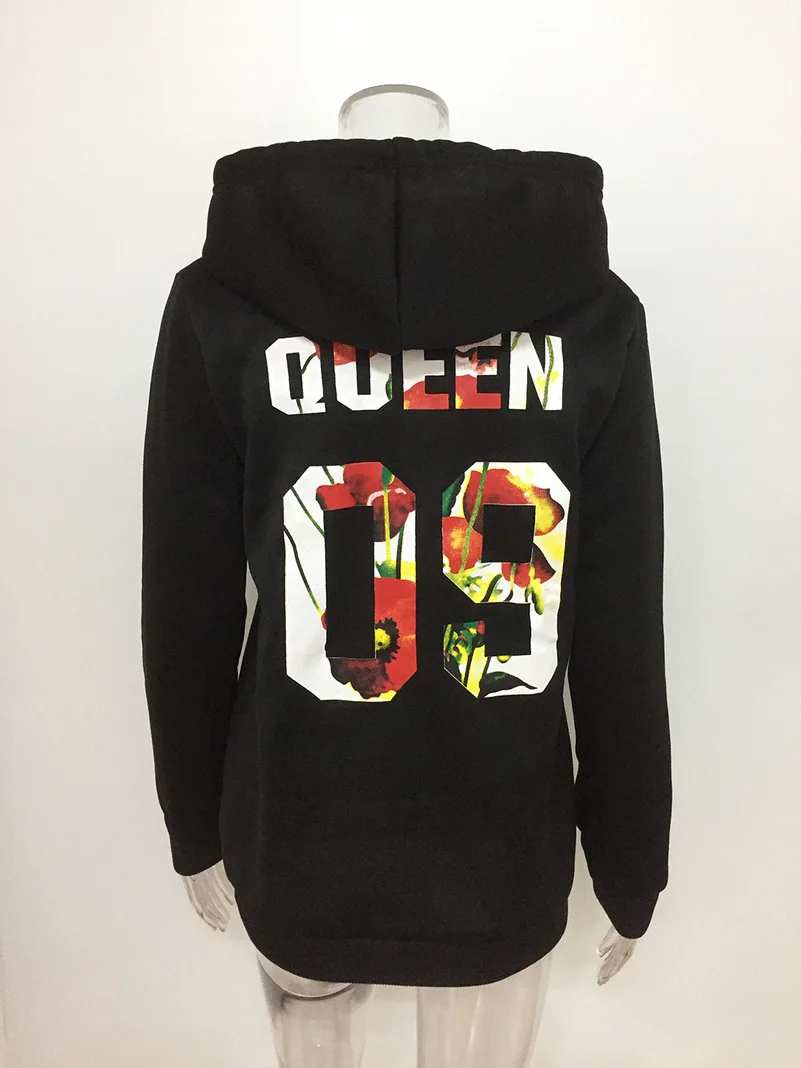  Queen king Design couple Hoodies Sweatshirts 2019 Women Casual Kawaii Harajuku Punk for Girls Cloth