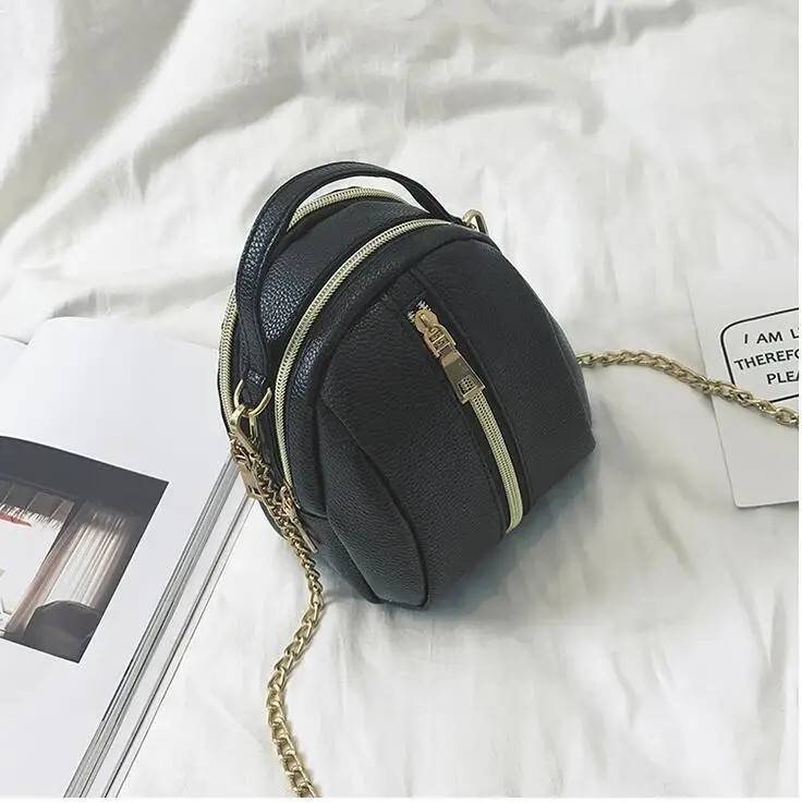 

Fashion women's bag one shoulder cross-body small bags chain vintage messenger mini bag black fgyy88