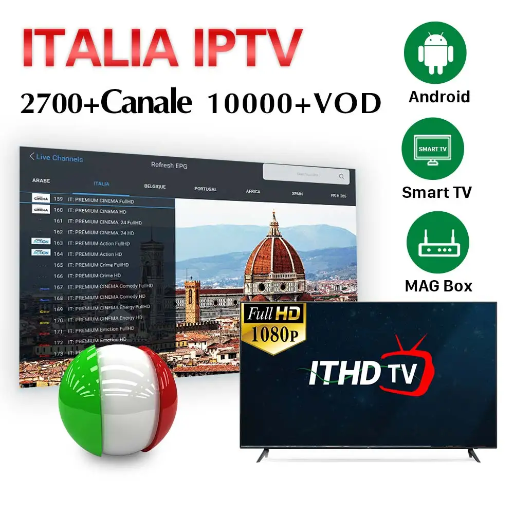 

Italy IPTV Code IPTV Subscription French Arabic Spain Portugal France IPTV Italia Belgium Morocco UAE IP TV Support Smart tv/Mag