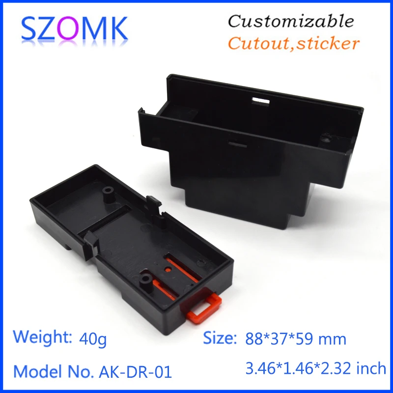 szomk electronics plastic enclosure for pcb junction box din rail enclosure control box szomk outlet boxes instrument enclosure box project box plastic housing (16)