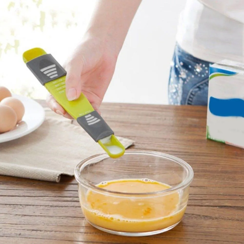 

Adjustable Scale Measuring Spoons Cup Baking Tool Kitchen Accessories for Sugar Salt Coffee Milk Powder