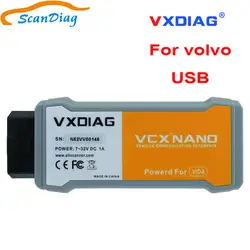 100% автомобильный инструмент нано оригинальный VXDIAG OBD2 автомобильный диагностический инструмент VCX Nano для Volvo функция лучше, чем для Volvo Dice