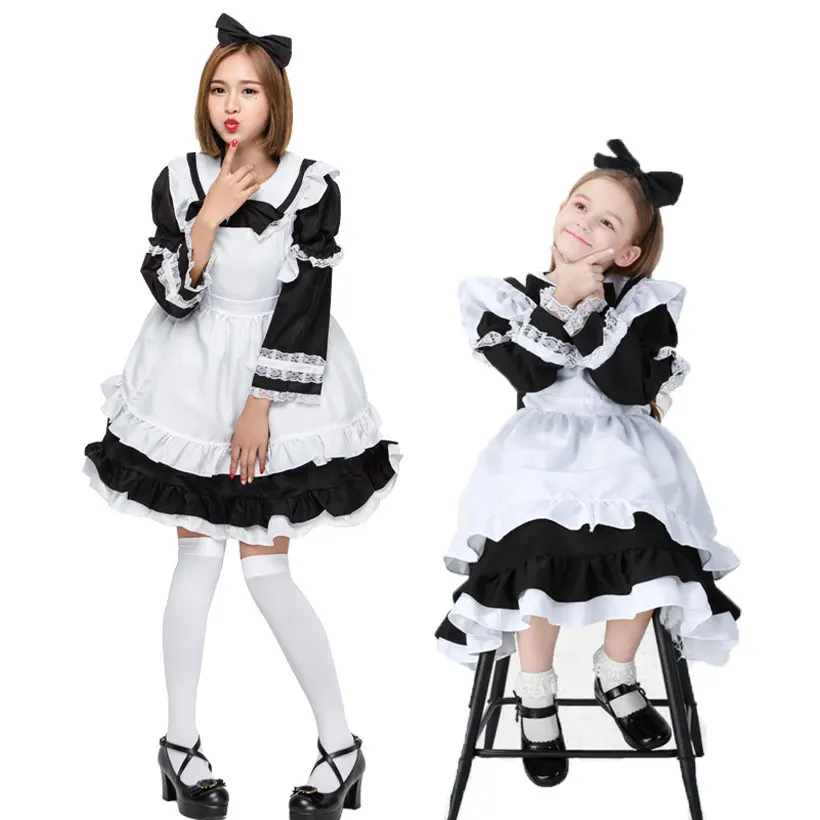 

Umorden Cute Maid Lolita Costume Dress for Teen Girls Girl Women Alice in Wonderland Cosplay Halloween Black
