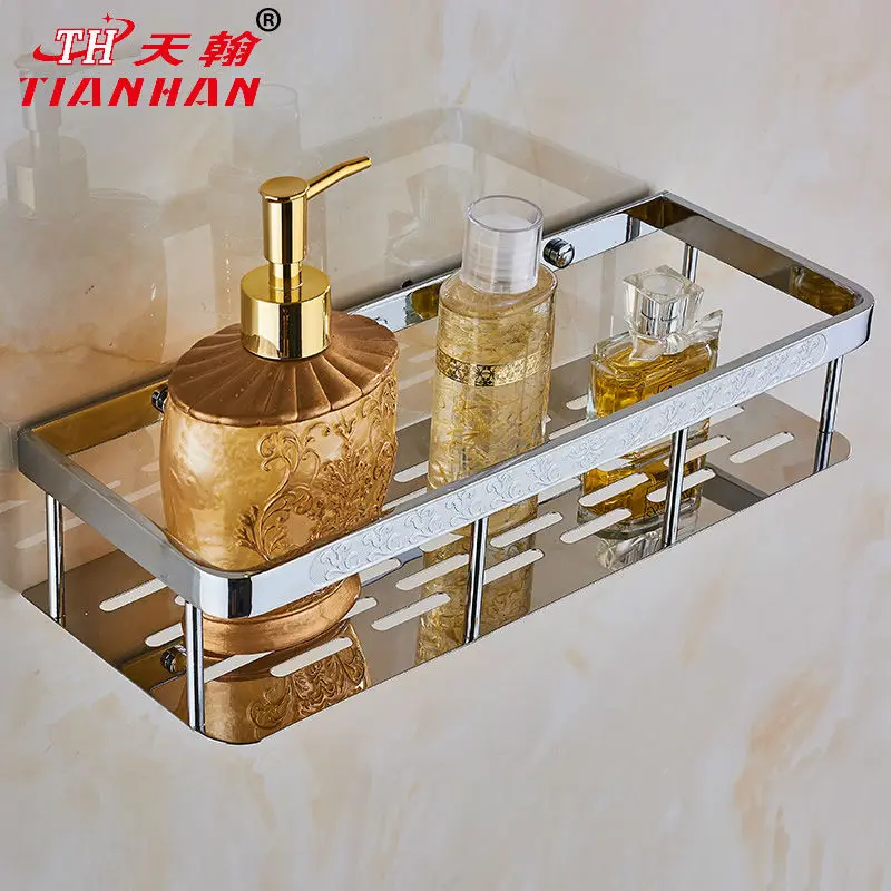 Chrome plated copper, carved baskets, bathroom racks, bathroom single