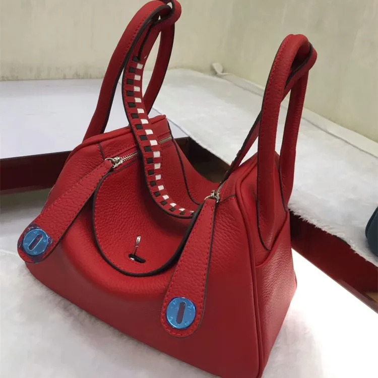 

Classic L BAg Top Cowhide Knitted Handheld Single Shoulder Bag Genuine Leather Luggage Large Capacitybrand Designers Luxury INS