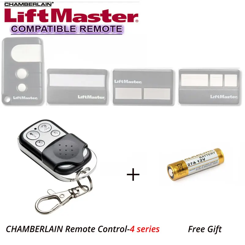 

Liftmaster Chamberlain Motorlift 4335E compatible garage door Rolling Code Remote Control 12V 27A