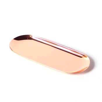 

Rose Gold Aromatherapy Candle Tray Candlestick European Romantic Table Ornaments Simple Modern Metal Storage Tray Candle Holder