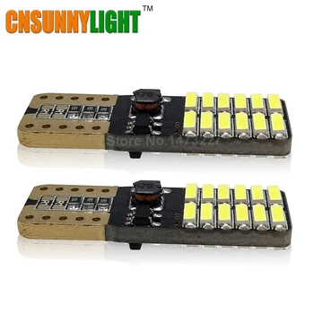 

CNSUNNYLIGHT LED Parking Stop Lighting T10 24 SMD 4014 194 168 W5W Universal Car Side Bulbs 12V Car Signal Lighting Styling