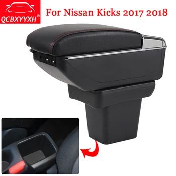 

QCBXYYXH Car Styling ABS Car Armrest Box Center Console Storage Box Holder Case Fit For Nissan Kicks 2017 2018 Auto Accessories