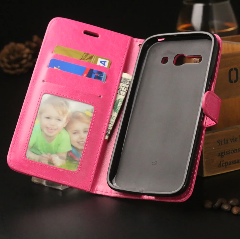

Phone Business PU Leather Case For Alcatel One Touch Pop C9 7047 7047D Flip Bag Back with Stand Card Bag Cover for Alcatel C9