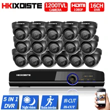 16ch AHD 1080P DVR 5 in 1 hybrid recorder New 1200TVL 720P CCTV Camera 1/3 CCD Indoor nightvision IR HD Surveillance cctv camera