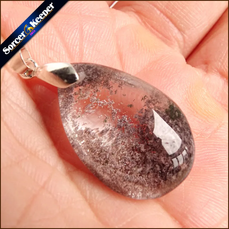

Real Natural Reiki Minerals Healing Green Phantom Quartz Crystal Necklace Pendant Birthday Party Gift for Jewelry Making US100