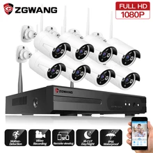 ZGWANG 2MP 8CH IP wifi камера водонепроницаемая для дома и улицы 1080P беспроводная домашняя офисная Запись CCTV система видеонаблюдения Комплект