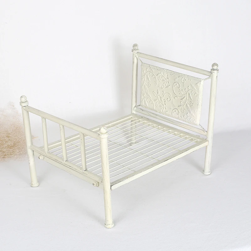 Antique White Newborn Bed Photography Props Solid Baby Bed Photo Prop
