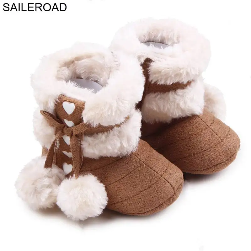 SAILEROAD/7-24Month новые зимние супер теплые носки для новорожденных, для маленьких девочек; обувь для малышей Мягкая Детская Нескользящие сапоги