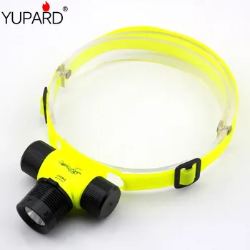 

YUPARD 500Lm 20m Diver Diving 18650 battery or 3x AAA Q5 LED Flashlight Torch Waterproof Light Lamp headlamp free shipping