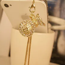 Корейская Алмазная удачная Сумочка, удача, лучше, Пылезащитная заглушка, все 3,5 мм, отверстие для наушников, разъем для наушников для телефона