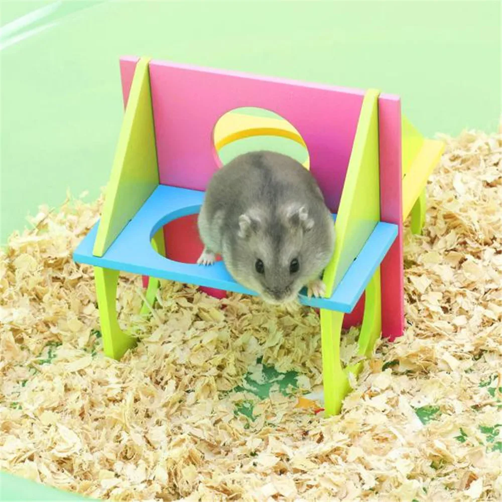 2017 Multicolor Pet Mouse Rat Hamster Wooden Funny Natural Fun Gym Playground Exercise 40in